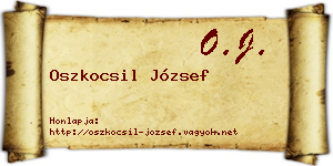 Oszkocsil József névjegykártya