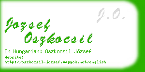 jozsef oszkocsil business card